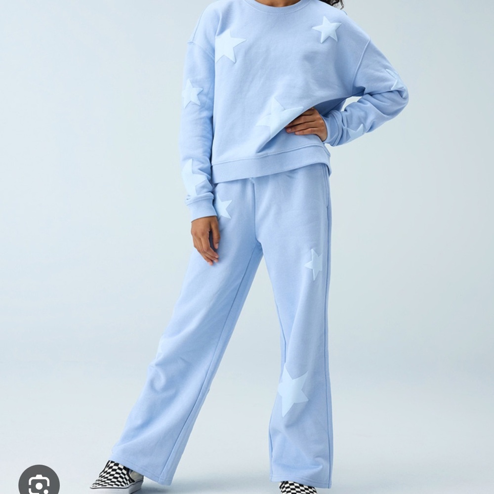 Full Tilt Light Blue Star Patterned Set - XS